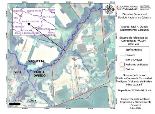 Mapa catastral comunidad mbya guarani